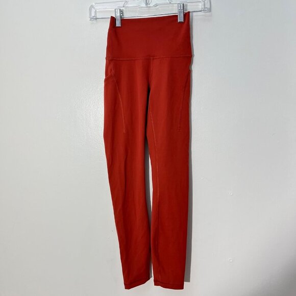 Lululemon Wunder Train HR Tight with Pockets 25"‎ in Cayenne Size 2 - Picture 1 of 7